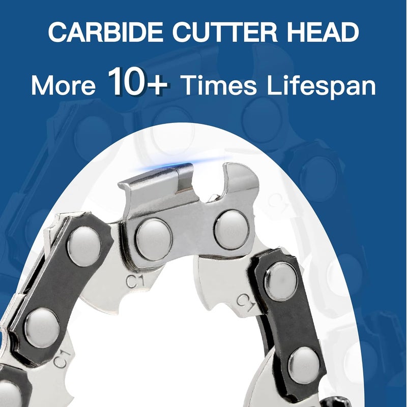 Zentop Carbide Chainsaw Chain 24 Inch, 050" Gauge, 3/8" Pitch, 84 Drive Links, Fits Husqvarna H80-84, 460 Rancher and More, 1 Pack - Image 3